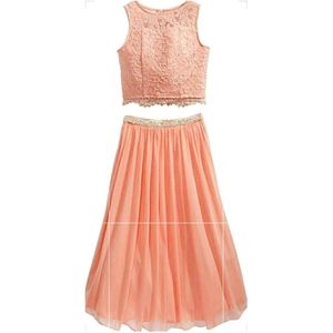 Sequin Hearts 2pc Maxi Dress